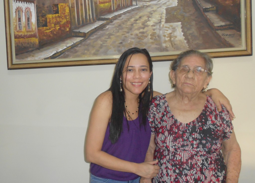 Com minha amada avó Tereza, matriarca da família, de quem eu herdei o nome Tereza