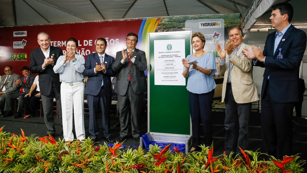 São Luiz - MA, 10/08/2015. Presidenta Dilma Rousseff, durante cerimônia de inauguração do Terminal de Grãos do Maranhão - TEGRAM. Foto: Roberto Stuckert Filho/PR